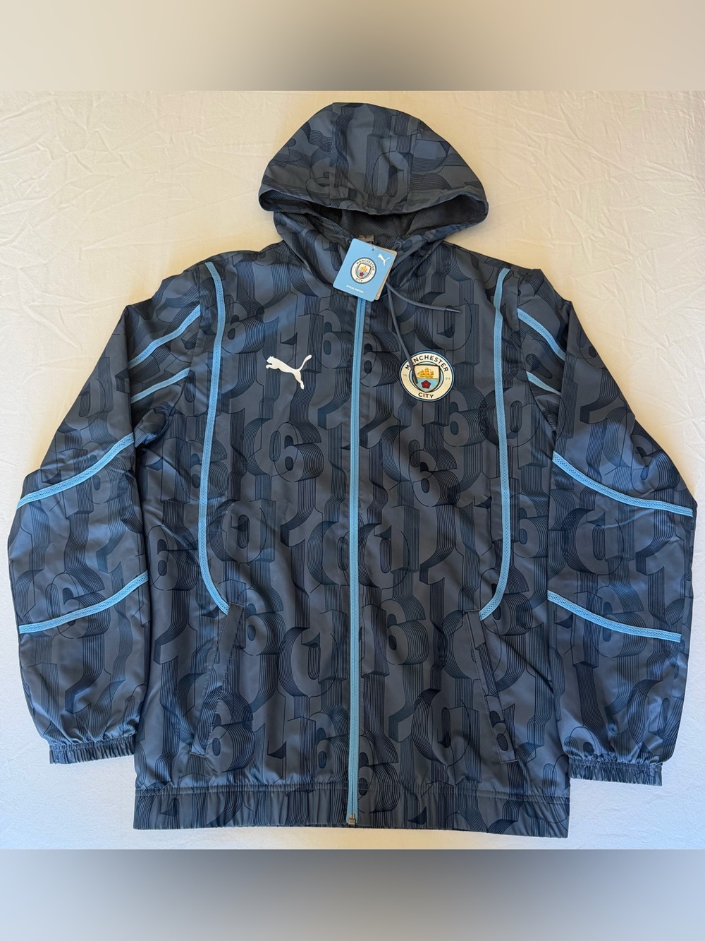 Puma Manchester City MCFC Prematch Woven Jacket 777580-22 Men’s Sz: Small